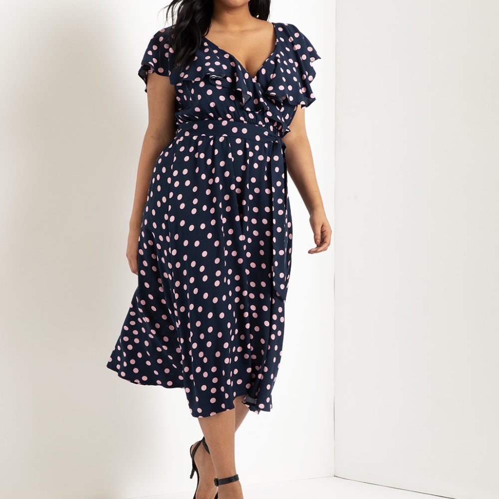 Polka Dot Wrap Dress